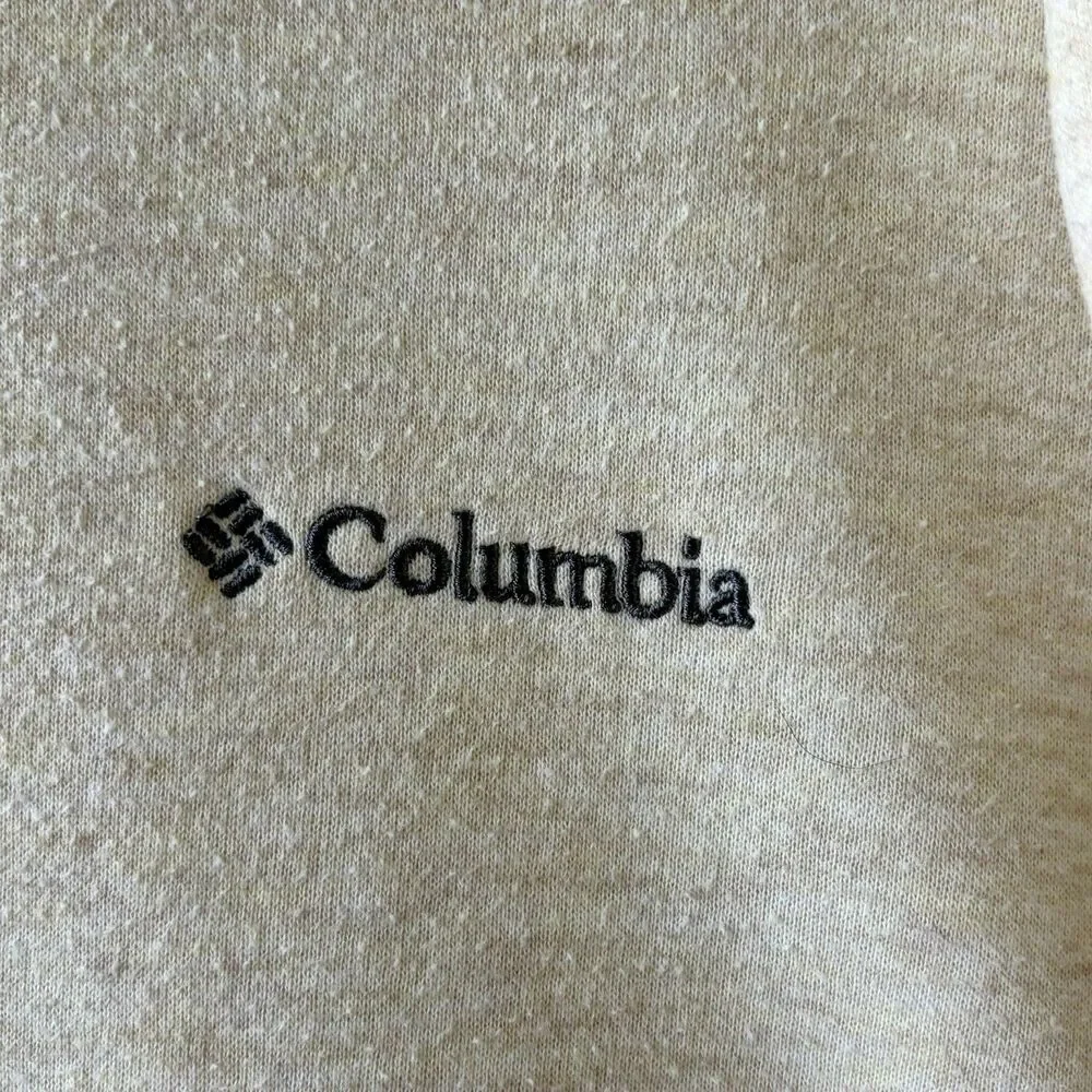 Columbia Hart Mountain II Mens XL Beige Fleece Crewneck Sweatshirt AM6769